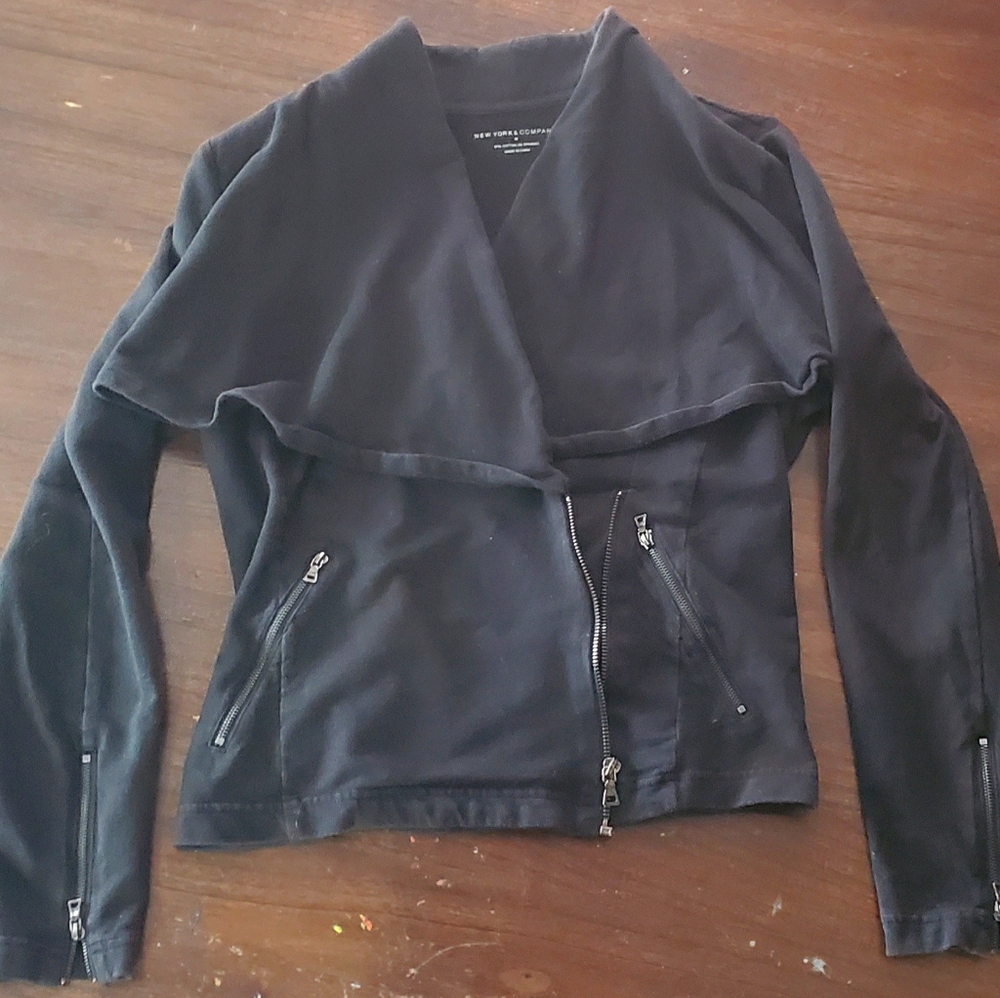 women's black light jacket/cardigan size med ny&co